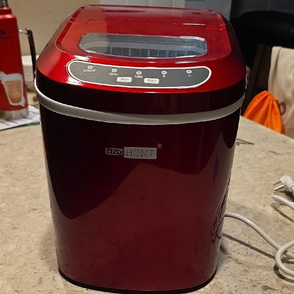 Red Countertop Ice Maker